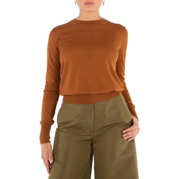 New Stella McCartney Ladies Brown Crewneck Jumper - Picture 1 of 6